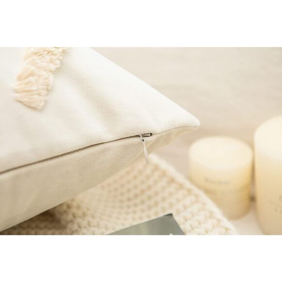 Geometric Chevron Boho Throw Pillow Covers Tufted Soft Pillow Case 18x18, 1PC - Picture 8 of 9